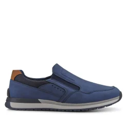 Wide Fit Elasticated Slip On Shoes - Navy
