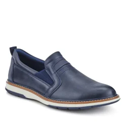 Wide Fit Elasticated Slip-On Shoes - Navy