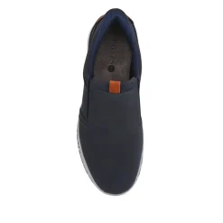 Wide Fit Elasticated Slip-On Shoes - Navy