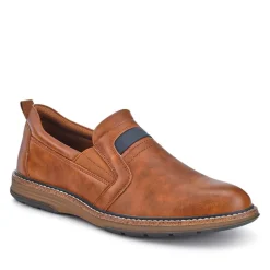 Wide Fit Elasticated Slip-On Shoes - Tan