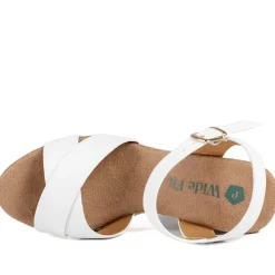 Wide Fit Espadrille Wedge Sandals - White