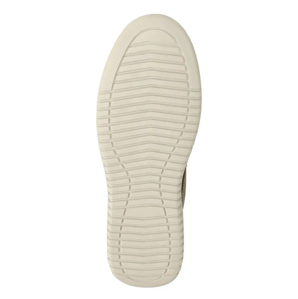 Wide-Fit Fabric Lace-Up Shoes - Taupe