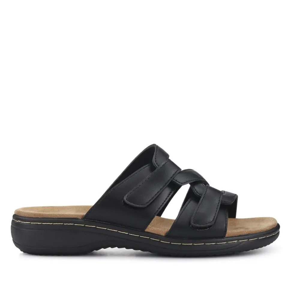 Wide Fit Fully Adjustable Mules - Black