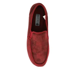Wide Fit Grip Sole Slippers - Burgundy