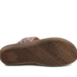 Wide Fit Jewelled Cushioned Toe Post Sandals - Multi
