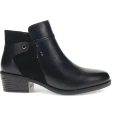 Wide-Fit Lace Detail Ankle Boots - Black