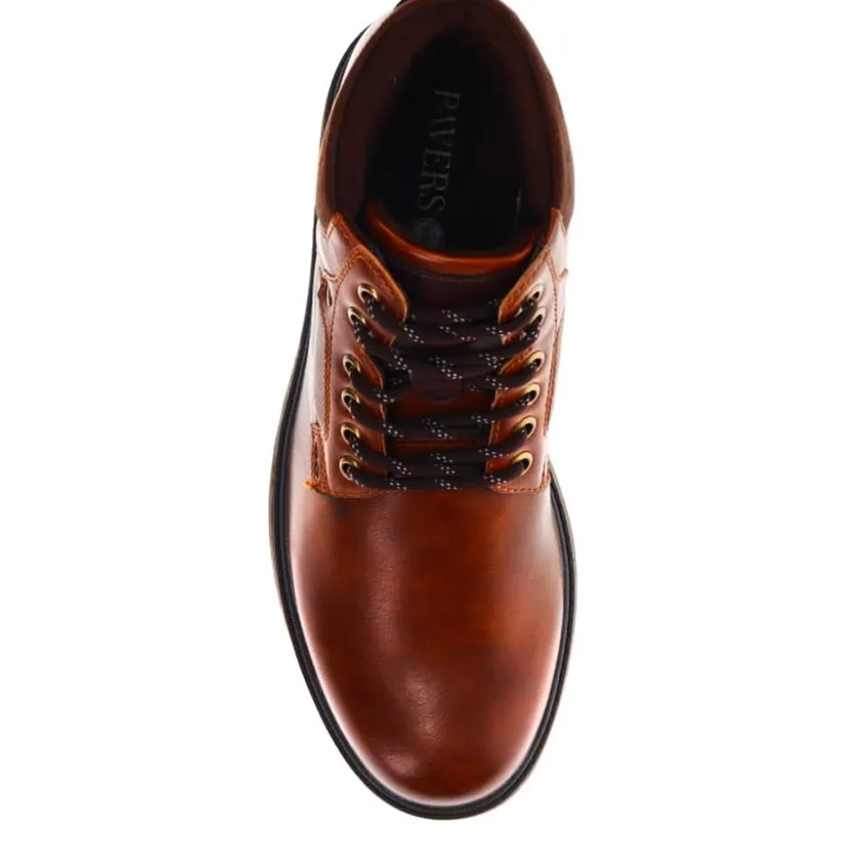 Wide Fit Lace-Up Casual Boots - Tan