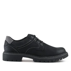 Wide Fit Lace Up Casual Shoes - Black