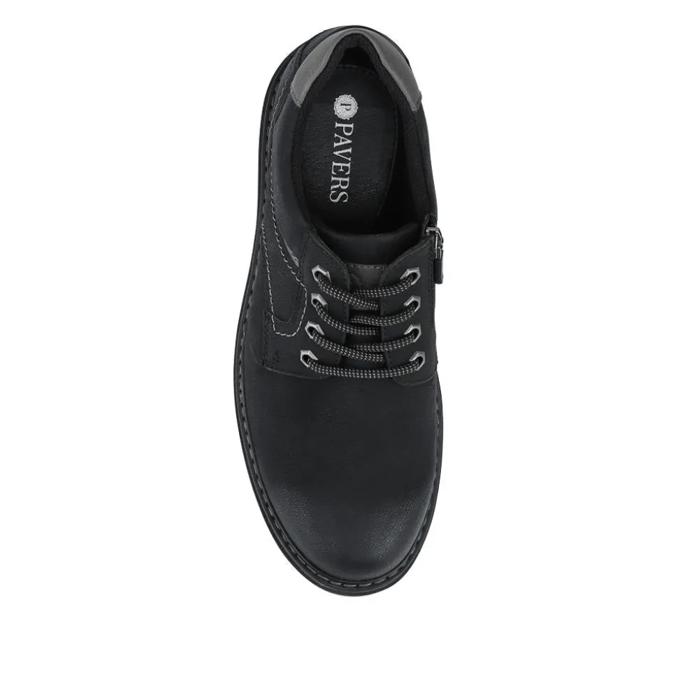 Wide Fit Lace Up Casual Shoes - Black