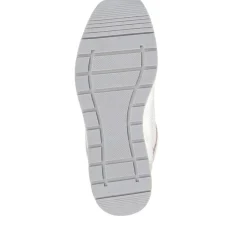 Wide Fit Lace-Up Leather Trainers - Silver