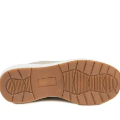Wide Fit Lace Up Shoes with Functional Zip - Beige