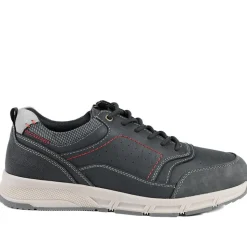 Wide Fit Lace Up Shoes With Grip Sole - Black