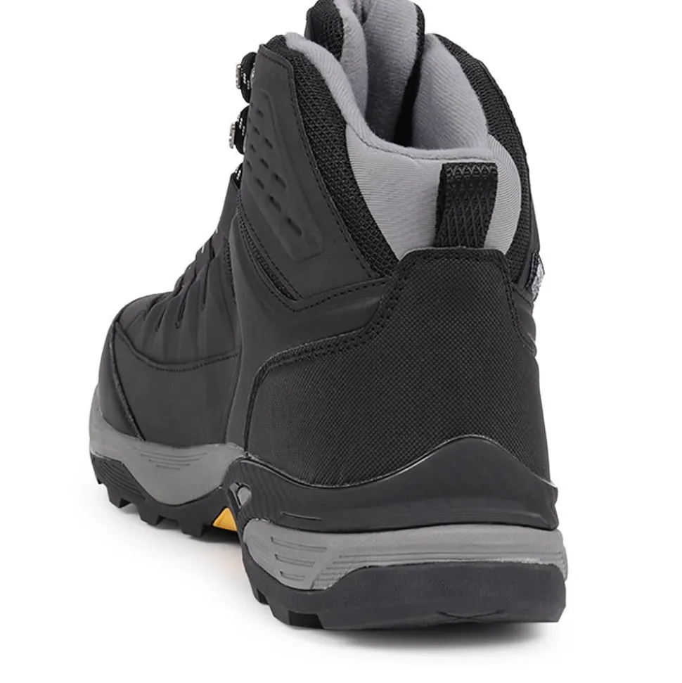 Wide Fit Lace Up Walking Boots - Black
