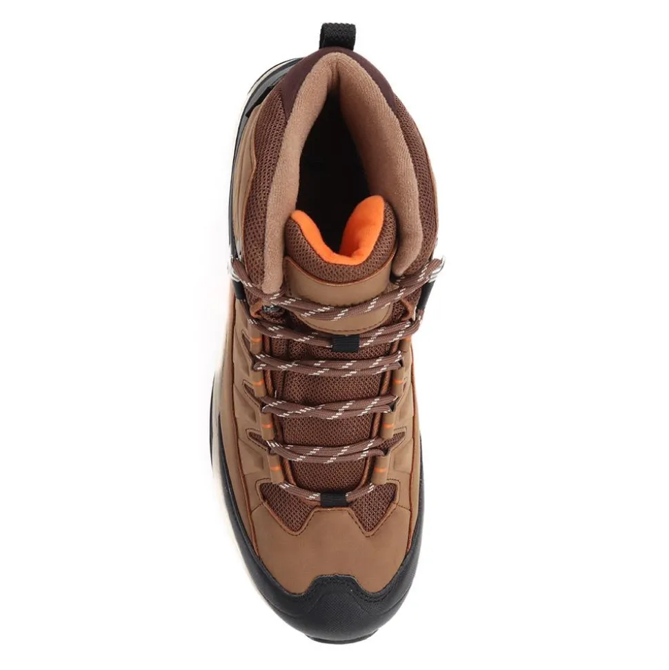 Wide Fit Lace Up Walking Boots - Brown