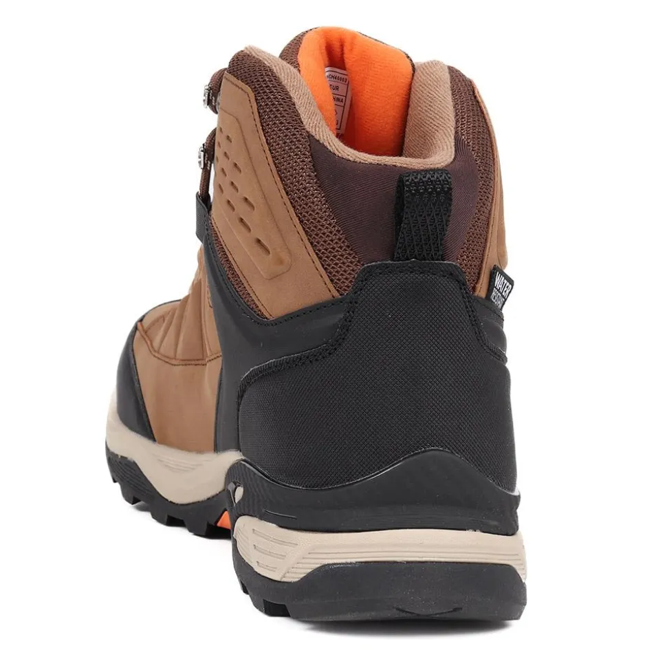 Wide Fit Lace Up Walking Boots - Brown