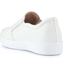 Wide Fit Ladies' Slip-On Shoes - White