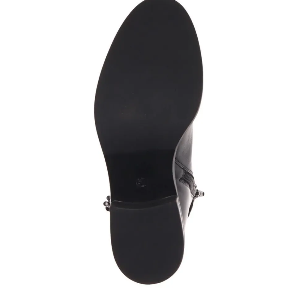 Wide-Fit Leather Ankle Boots - Black