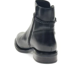 Wide-Fit Leather Ankle Boots - Black
