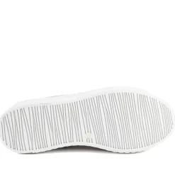 Wide Fit Leather Breathable Platform Trainers - Stone