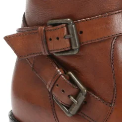 Wide Fit Leather Knee Boots - Tan