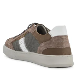 Wide-Fit Leather Laced Trainers - Charcoal