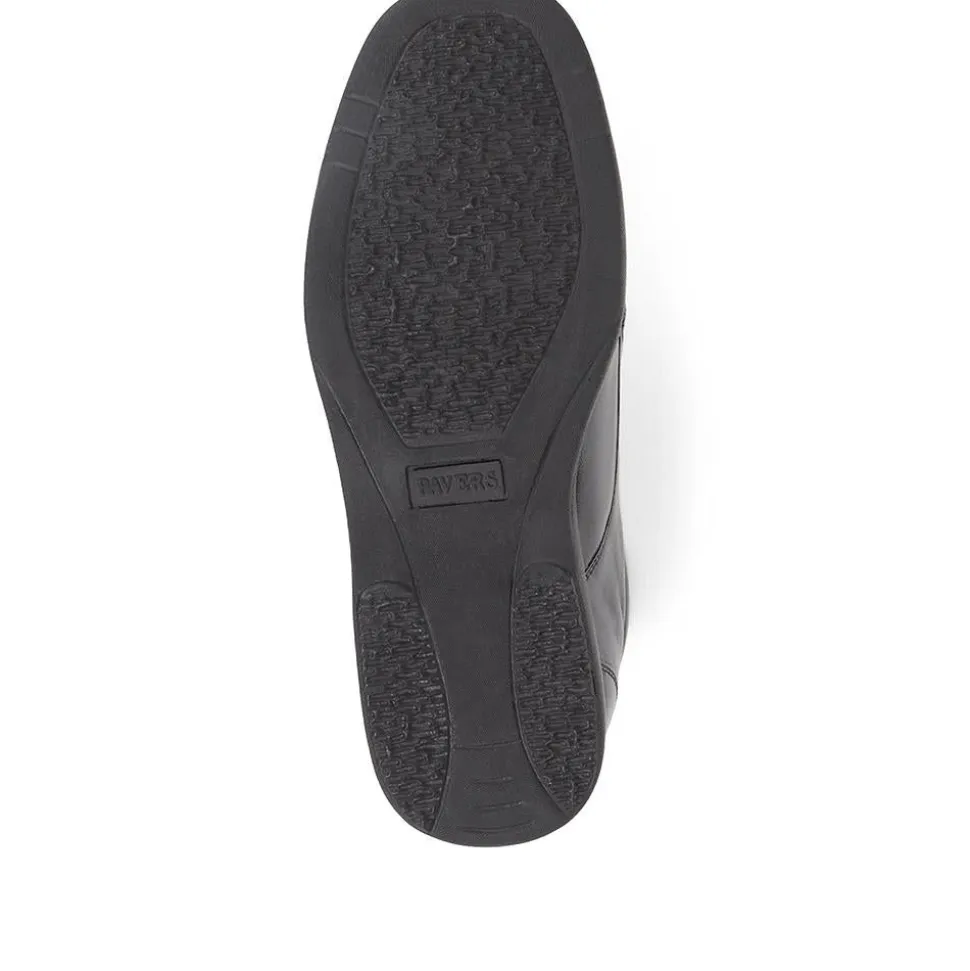Wide Fit Leather Lace-Up Shoes - Black