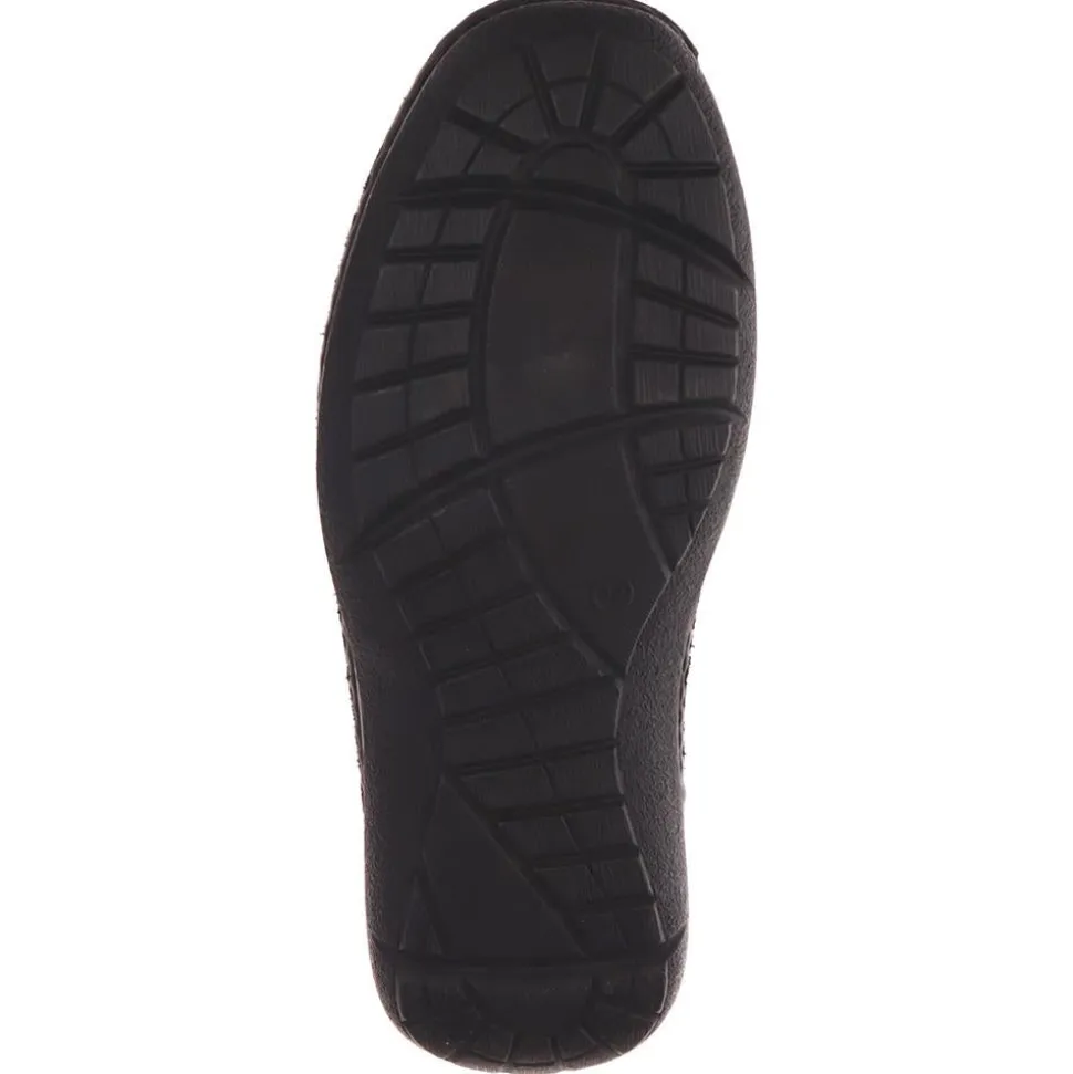 Wide Fit Leather Lace-Up Shoes - Black