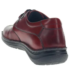 Wide Fit Leather Lace-Up Shoes - Bordeaux
