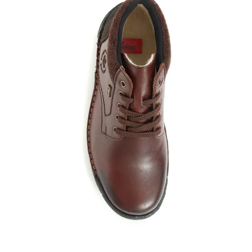 Wide Fit Leather Shoes - Dark Brown