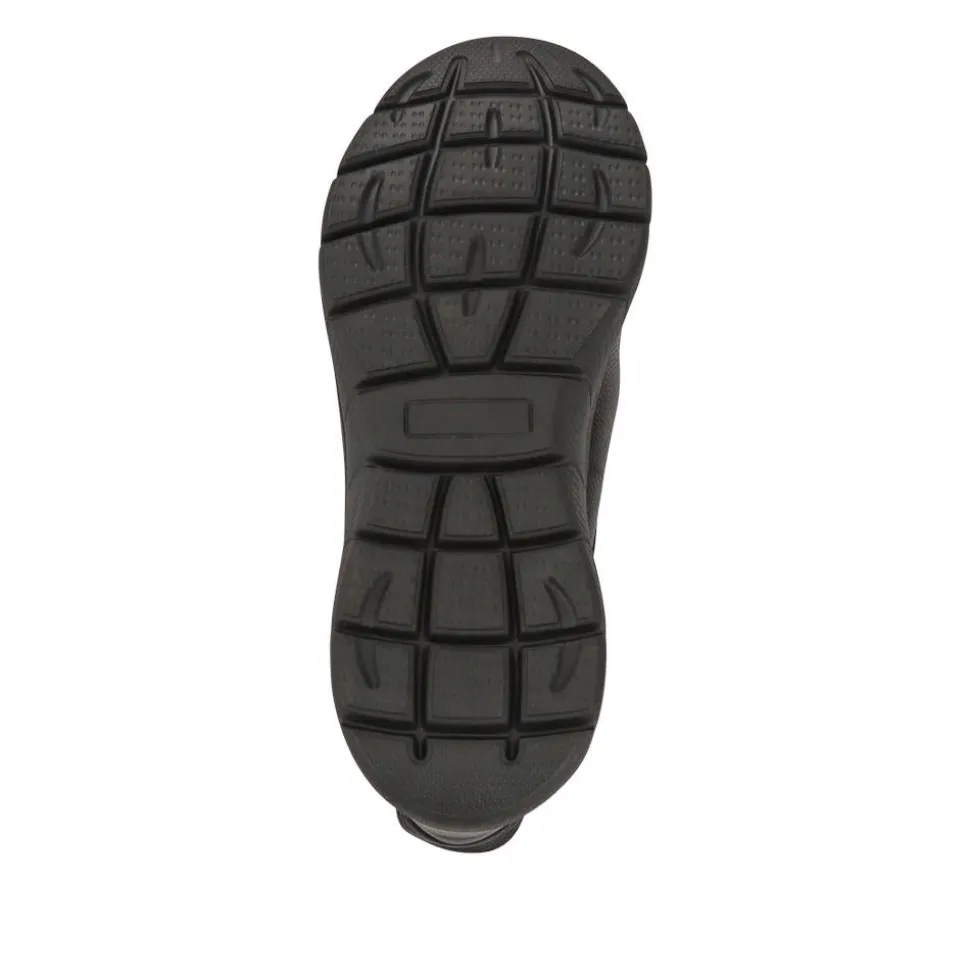 Wide Fit Leather Slip-On Shoes - Black