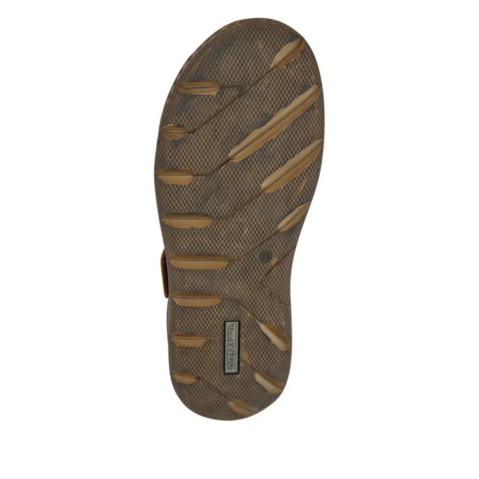 Wide-Fit Leather Touch-Fasten Sandals - Tan