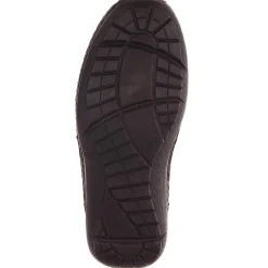 Wide Fit Leather Touch-Fasten Shoes - Dark Brown