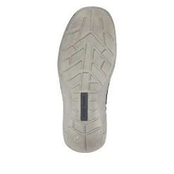 Wide-Fit Leather Touch-Fasten Shoes - Navy