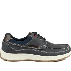 Wide Fit Lightweight Lace Up Shoes - Navy