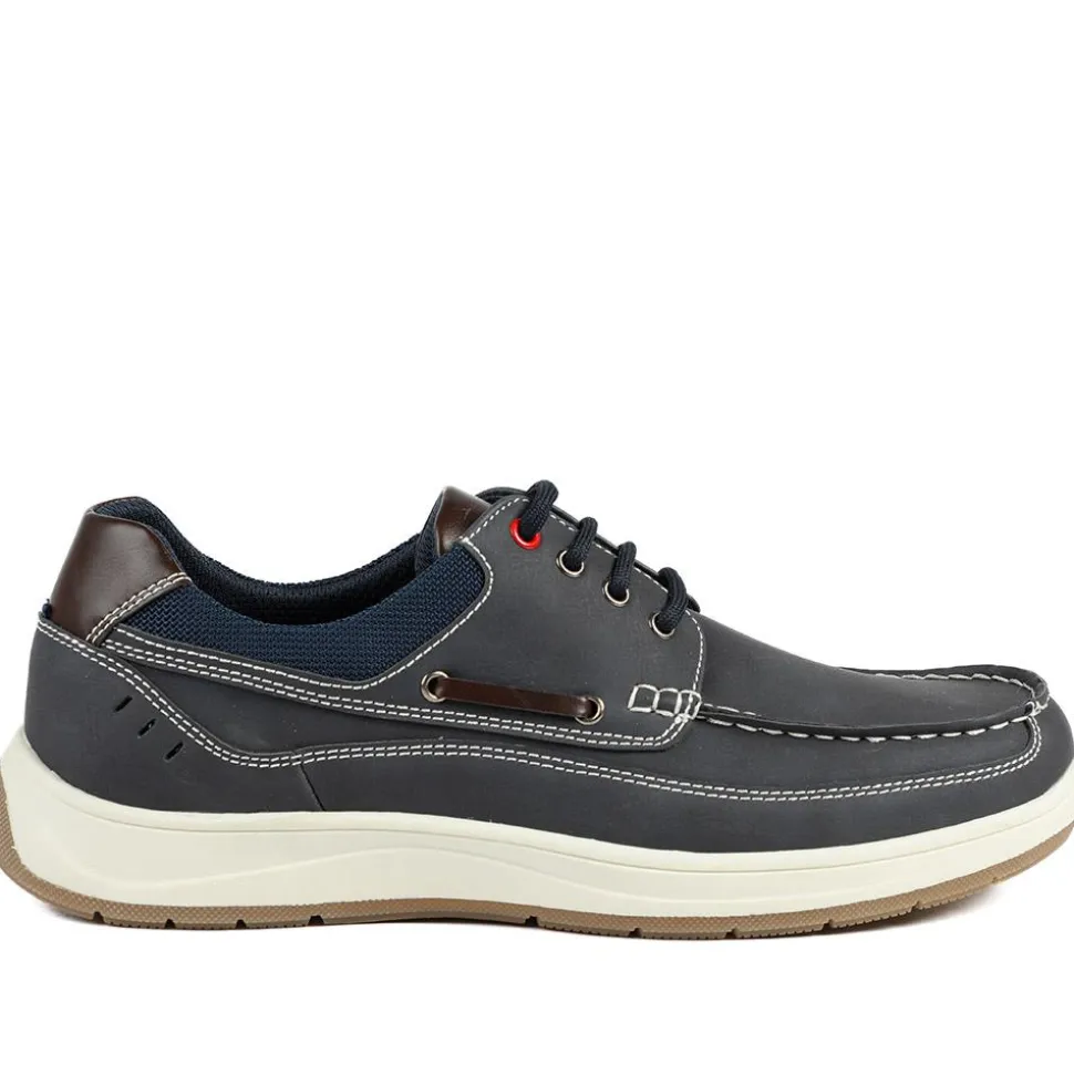 Wide Fit Lightweight Lace Up Shoes - Navy