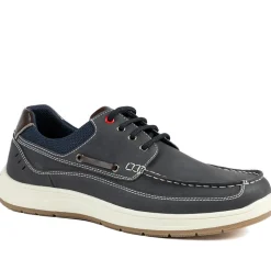 Wide Fit Lightweight Lace Up Shoes - Navy