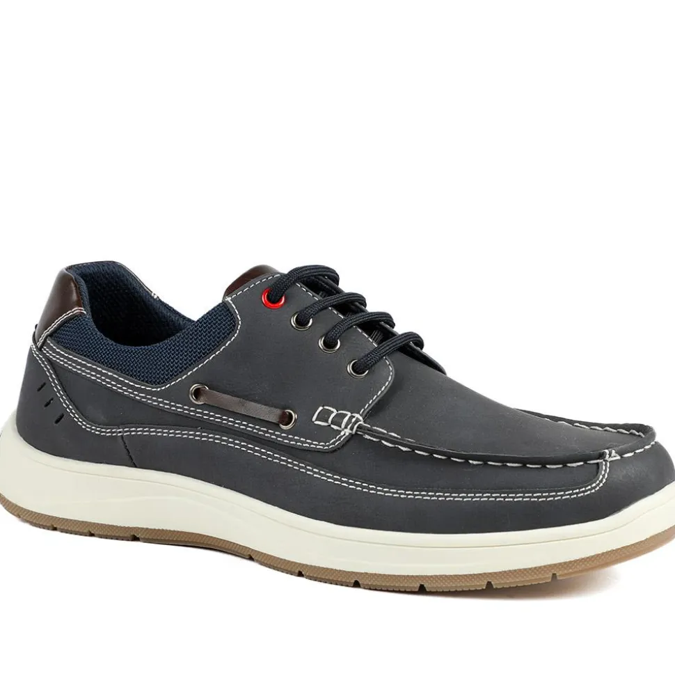Wide Fit Lightweight Lace Up Shoes - Navy
