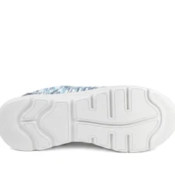 Wide Fit Memory Foam Bungee Lace Trainers - Denim