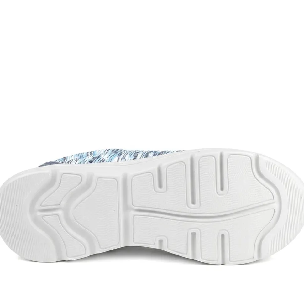 Wide Fit Memory Foam Bungee Lace Trainers - Denim