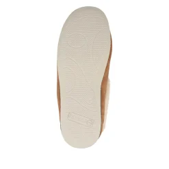 Wide Fit Memory Foam Cosy Slippers - Chestnut