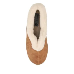 Wide Fit Memory Foam Cosy Slippers - Chestnut