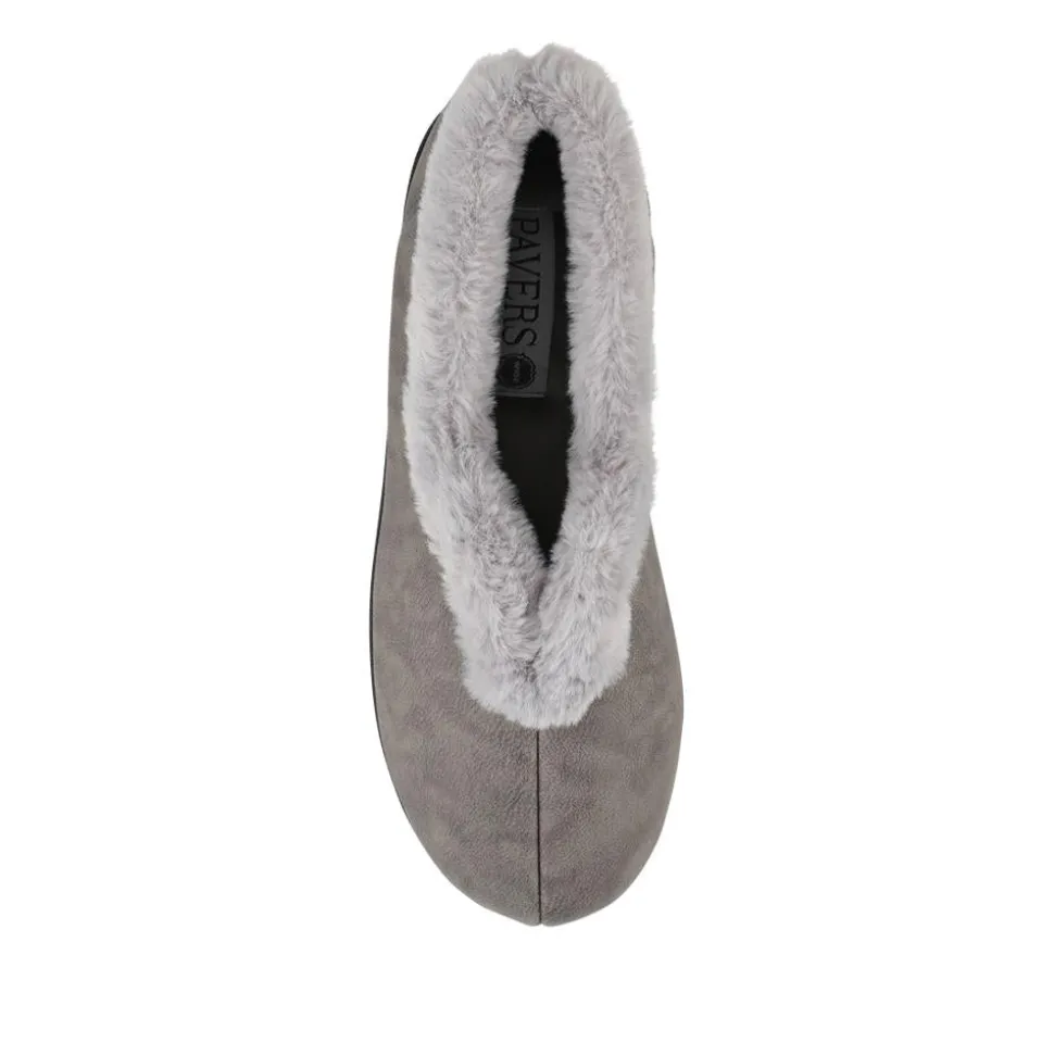 Wide Fit Memory Foam Cosy Slippers - Grey