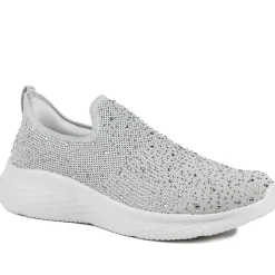 Wide Fit Memory Foam Easy Step In Trainers - Grey