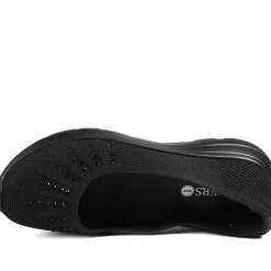 Wide Fit Memory Foam Sporty Pumps - Black
