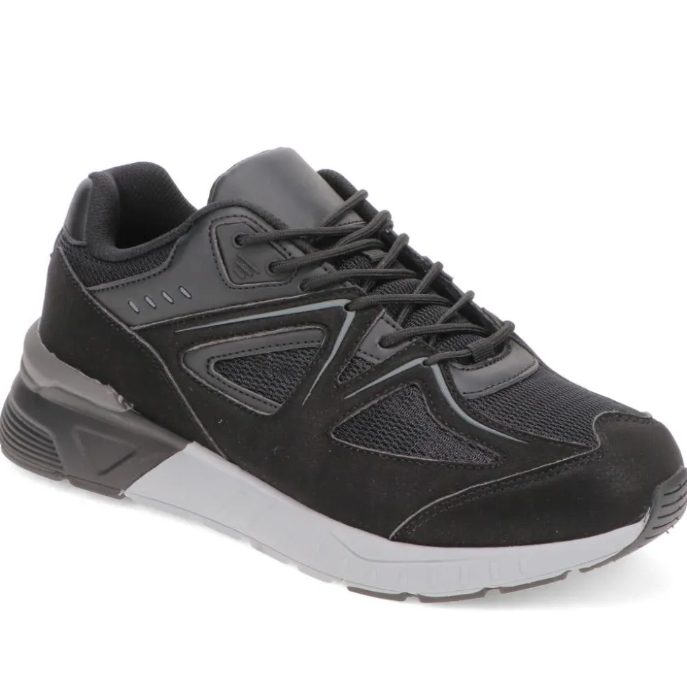 Wide-Fit Memory Foam Trainers - Black