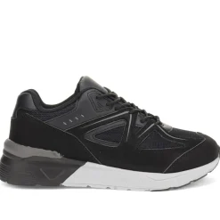 Wide-Fit Memory Foam Trainers - Black