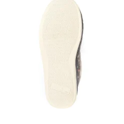 Wide Fit Polka Dot Slippers - Dark Grey
