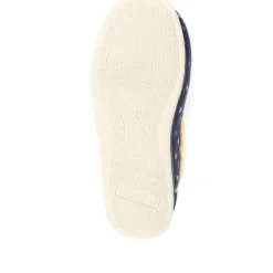 Wide Fit Polka Dot Slippers - Navy
