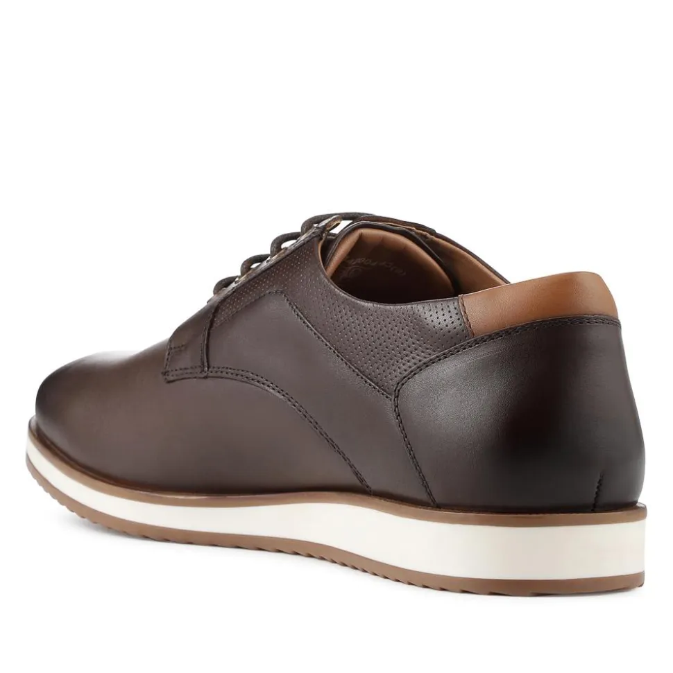 Wide Fit Premium Leather Lace Up Shoes - Brown