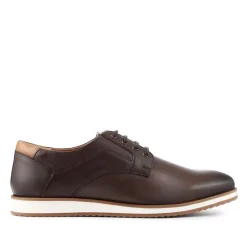 Wide Fit Premium Leather Lace Up Shoes - Brown